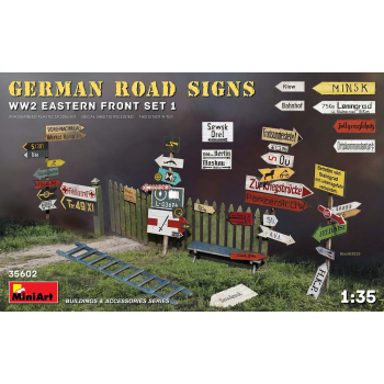 Diorama Akcesoria German Road Signs Eastern Front    WW II   ( SET 1 )